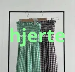 ほぼ新品◎hjerte ヤータコンビネゾンオールインワンレディースオフショルダー