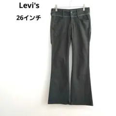 リーバイス Levi's Angelito フレアパンツ ストライプ グレー Sのサムネイル