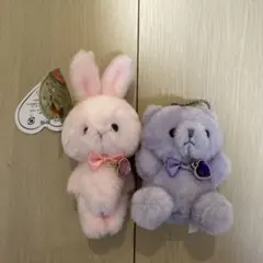 ウサギとクマのぬいぐるみセット