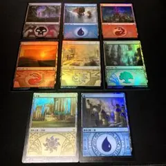 MTG「 Ravnica Weekend」プロモ Foil 基本土地８種８枚