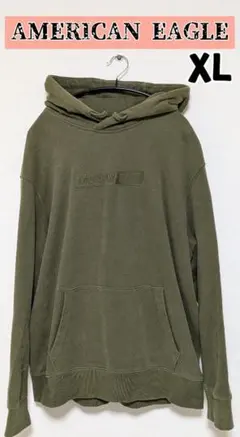 AMERICAN EAGLE XL オリーブグリーン パーカー