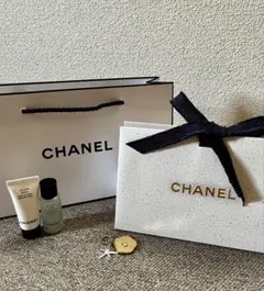 CHANEL ショップ袋 ギフトボックス チャーム　カメリア　サンプル　ホリデー