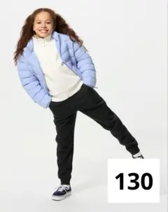 ユニクロ　今期　ボアスウェットパンツ　キッズ　130　ブラック