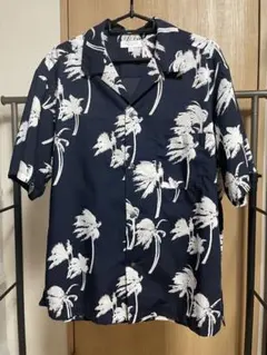 ビューティー&ユース　アロハシャツ　ユナイテッドアローズ　半袖　M ネイビー