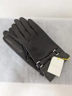 【新品】ニナリッチ　ダークブラウン レザー手袋 リボン