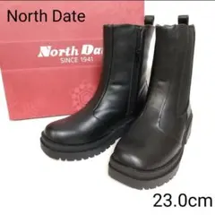 North Date ノースデイト　スノーブーツ　サイドゴアブーツ　スパイク付き