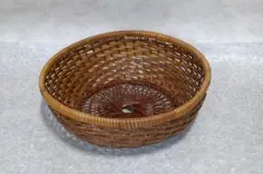 竹細工　竹製品　ざる　丸ざる　美品　直径23cm