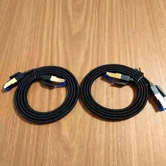 Cat8 LANケーブル フラット 1m 2本