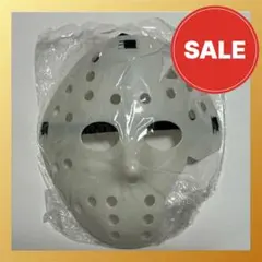 パーティ　ハロウィン　クリスマス　ホワイト フェイスマスク 穴あき　コスプレ