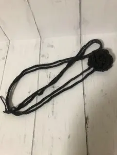 薔薇チョーカー　ローズチョーカー　フラワーチョーカー　ハンドメイド　黒グレー