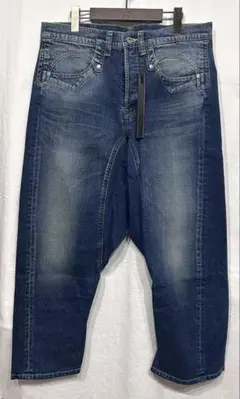 BACKLASHサルエルワイドデニムパンツ/バックラッシュストレッチライダース
