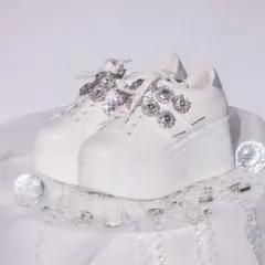 michellMacaron ミシェルマカロン 厚底ビジュースニーカー Mサイズ MICHELLMACARON ミシェルマカロン ボリュームソール ビジューベルト