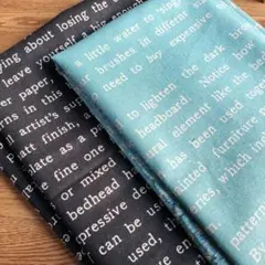 綿麻混コットンリネン北欧英字生地　まとめ売り　ハギレ　ハンドメイド