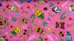 アンパンマン ピンク オックス 綿100％ 生地幅－約110cm ×1m 布