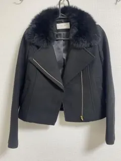 ROYAL PARTY ロイヤルパーティー ファー付きライダースウールジャケット