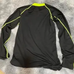 Lサイズ 黒/蛍光イエロー ランニングトップス　アンダーシャツ