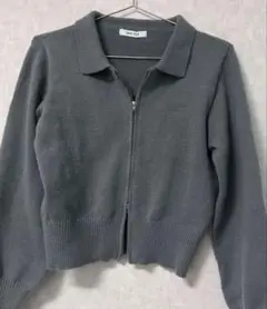 グレーニットダブルジップ