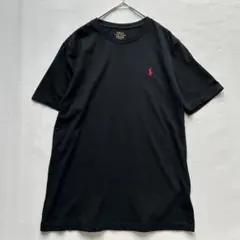 【美品】POLO ラルフローレン Tシャツ 黒 ポニー刺繍 M