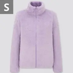 ユニクロ　ファーリーフリースフルジップジャケット　（長袖）　パープル　レディース