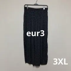 eur3 エウルキューブ　ダイヤ柄パンツ　黒×白　3XL 15号