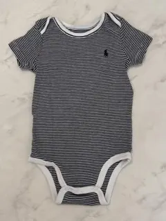 Ralph Lauren ストライプ ボディスーツ 半袖 ネイビー 9M