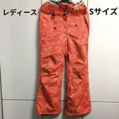 【ほとんど未使用 レディース nokjok スノーボードパンツ オレンジ S】