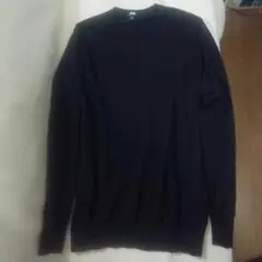 UNIQLO ブラック ウール ニット L