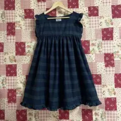 チュニックワンピース　起毛　ブラックウォッチ　　 ハンドメイド