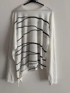 Sulvam Asymmetry Border Knit