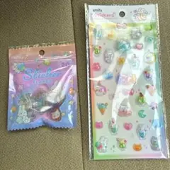 amifa 立体シール　フレークシール　２点セット　セリア 新品未開封