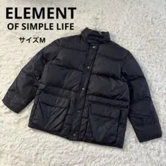 エレメントオブシンプルライフ　リバーシブル　ダウン　コート　黒　M メンズ