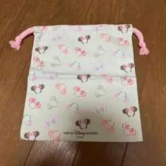 東京ディズニーリゾート ミニー カチューシャ柄 巾着