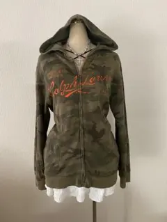 POLOラルフローレン 迷彩　ジップパーカー カモフラ　 y2k 平成ギャル