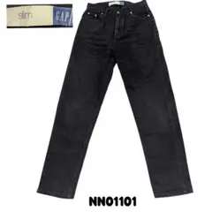 old gap ブラックデニム　パンツ　後染め　スリム　YKKUSA