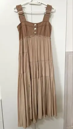 ★美品★REDYAZEL ロングワンピース ベージュ 即日発送 キャミワンピース