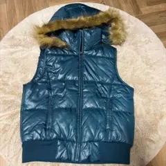 y2k グランジ　平成　ファー　ダウン　ベスト　中綿　00s archive