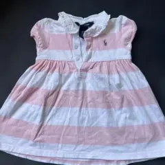 Ralph Lauren 18M ワンピース ピンクと白のストライプ