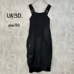 UN3D. MA-1 ドッキング ショルダー ベルト ワンピース アンスリード.