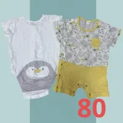 半袖ロンパース　80 2枚セット