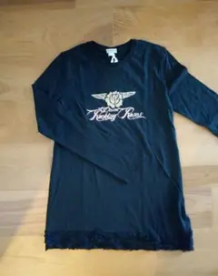 ディーゼル Rocking Rose 長袖 Tシャツ 黒 フリンジ