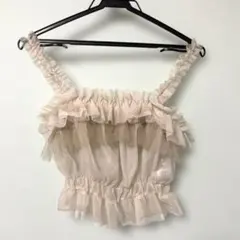 dazzlin チュールフリルビスチェ アイボリー S
