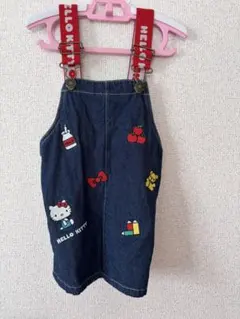 futafuta ハローキティ デニム ジャンバースカート