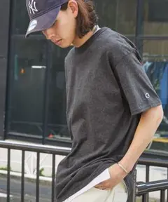 【限定セール】Champion ダークグレー Tシャツ　Lサイズ