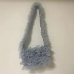 BEAMS HEART フリル ショルダーバッグ ブルーグレーのサムネイル