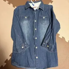 Navy デニムワンピース キッズ130