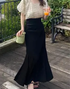 黒 フレアスカート ロング　お値下げ◎
