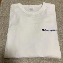 Champion ホワイト ロングTシャツ
