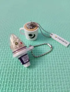 ミニチュア　キーホルダー　ジャージー牛乳ソフト　PRONTO　カフェモカ