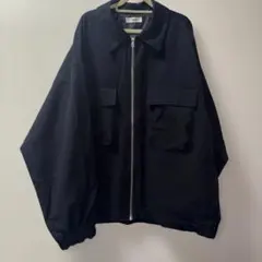 WEGO メンズ フラップポケットZIPブルゾン ブラック Lサイズ