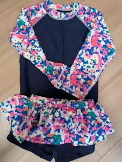 女の子用 長袖セパレート水着 サイズ90